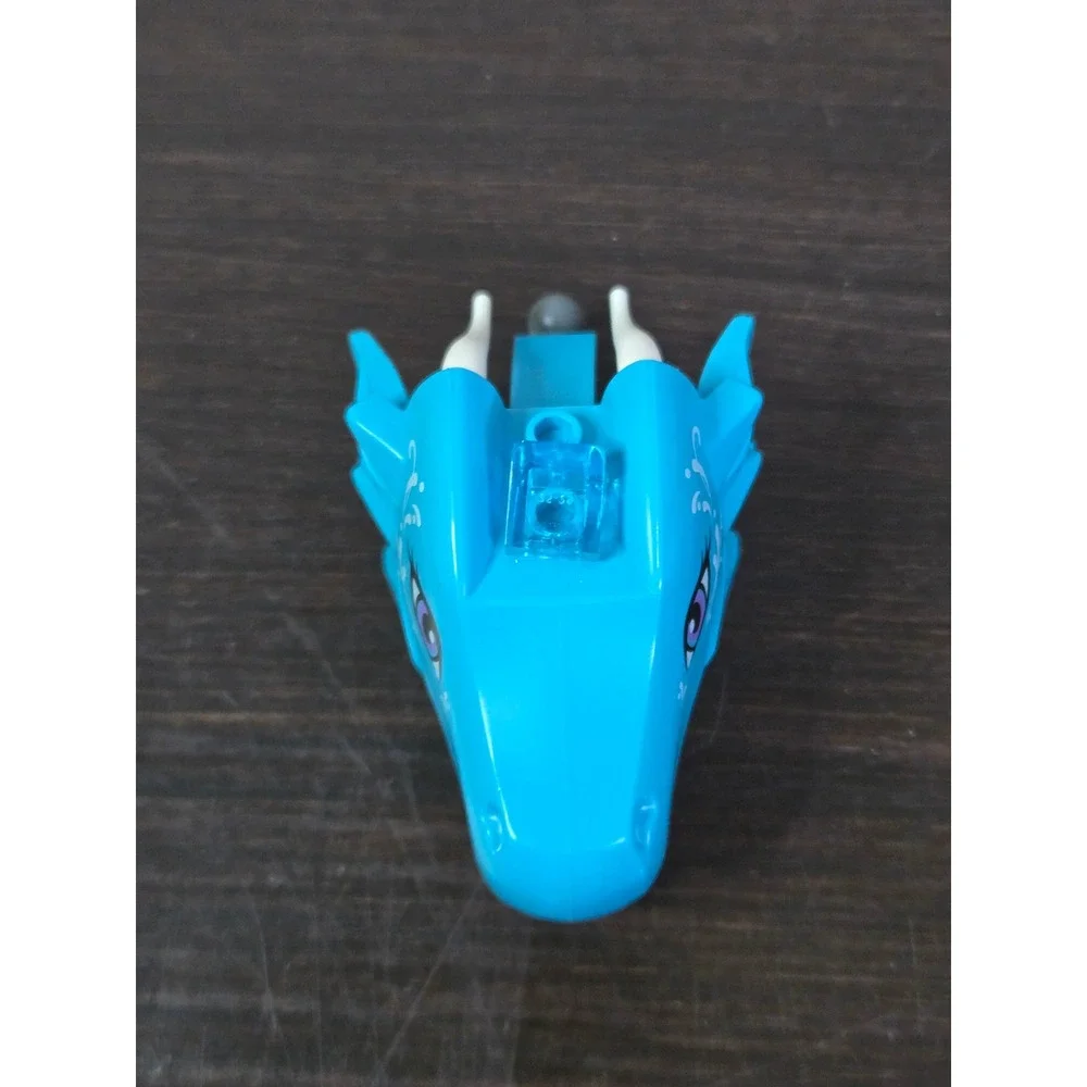 LEGO Elves Dragon Head Medium Azure with White Swirls and Purple Eyes Part - Picture 4 of 4